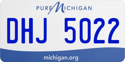 MI license plate DHJ5022