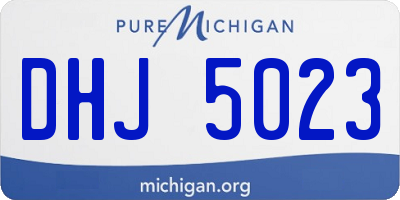 MI license plate DHJ5023