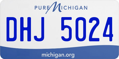 MI license plate DHJ5024