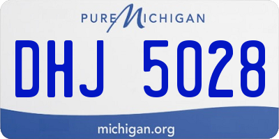 MI license plate DHJ5028