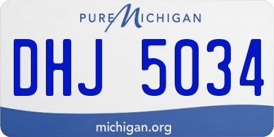 MI license plate DHJ5034