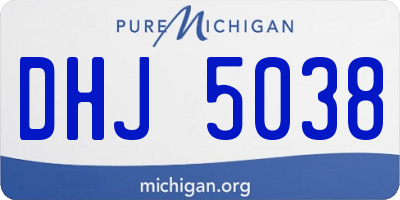 MI license plate DHJ5038