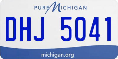 MI license plate DHJ5041