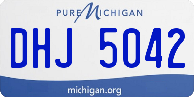 MI license plate DHJ5042