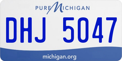 MI license plate DHJ5047