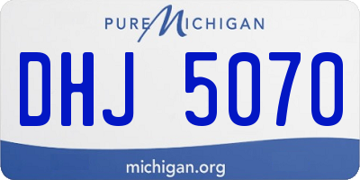MI license plate DHJ5070