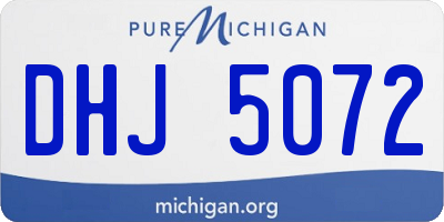 MI license plate DHJ5072