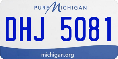 MI license plate DHJ5081