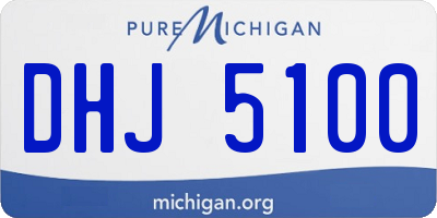 MI license plate DHJ5100