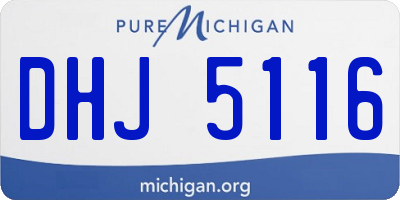 MI license plate DHJ5116