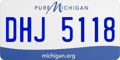 MI license plate DHJ5118