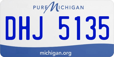 MI license plate DHJ5135