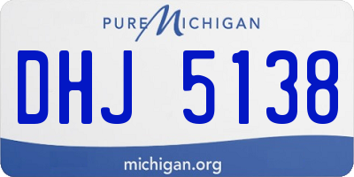 MI license plate DHJ5138