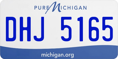 MI license plate DHJ5165