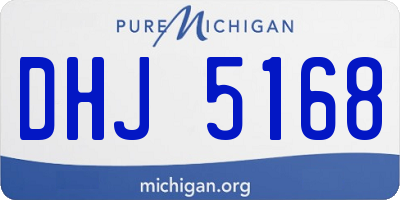 MI license plate DHJ5168