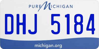 MI license plate DHJ5184