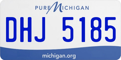 MI license plate DHJ5185