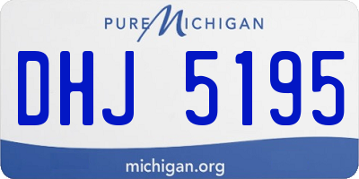MI license plate DHJ5195