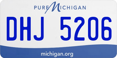 MI license plate DHJ5206