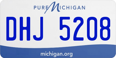 MI license plate DHJ5208
