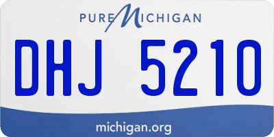 MI license plate DHJ5210