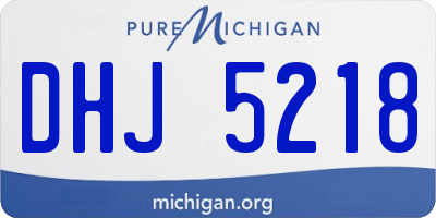MI license plate DHJ5218