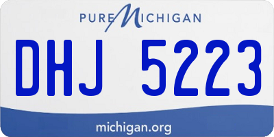 MI license plate DHJ5223