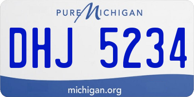 MI license plate DHJ5234