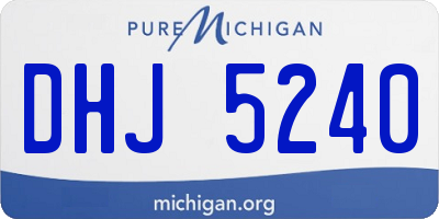 MI license plate DHJ5240