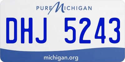 MI license plate DHJ5243