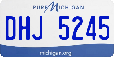 MI license plate DHJ5245