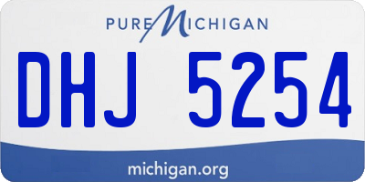 MI license plate DHJ5254