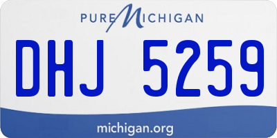 MI license plate DHJ5259