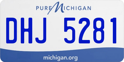 MI license plate DHJ5281