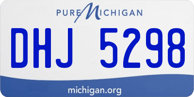 MI license plate DHJ5298