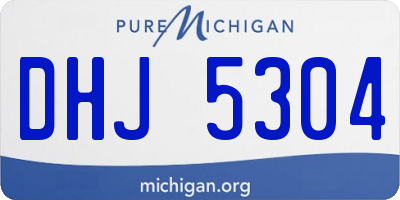MI license plate DHJ5304