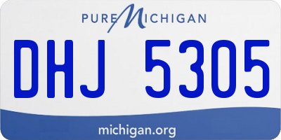 MI license plate DHJ5305
