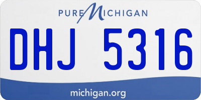 MI license plate DHJ5316