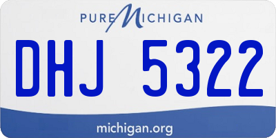 MI license plate DHJ5322