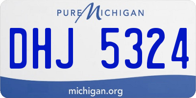 MI license plate DHJ5324