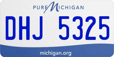 MI license plate DHJ5325