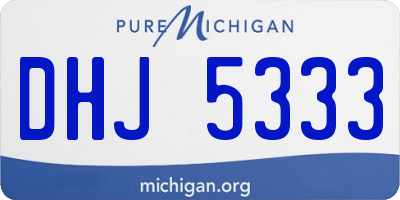 MI license plate DHJ5333