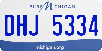 MI license plate DHJ5334