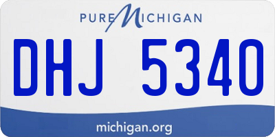 MI license plate DHJ5340