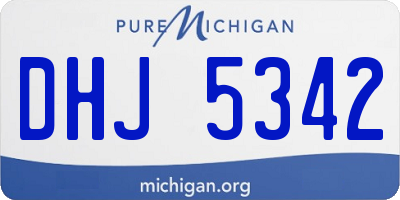MI license plate DHJ5342