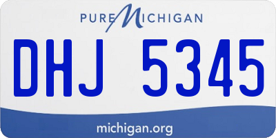 MI license plate DHJ5345