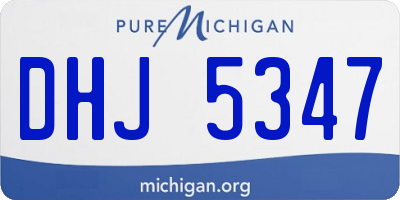 MI license plate DHJ5347