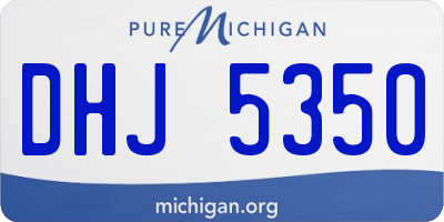 MI license plate DHJ5350