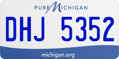 MI license plate DHJ5352