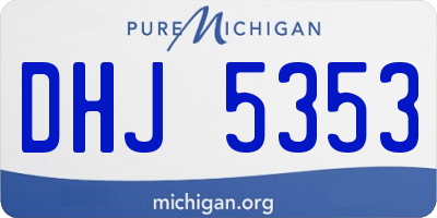 MI license plate DHJ5353